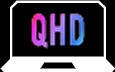 The icon of screen display resolution with Quarter HD