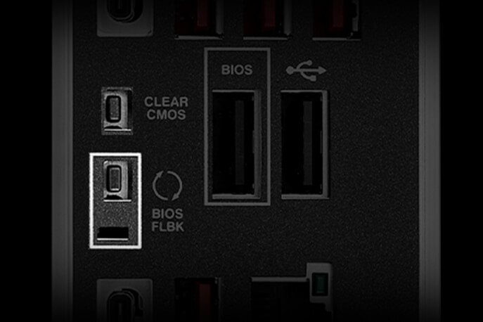 Clr CMOS & BIOS FlashBack™ buttons