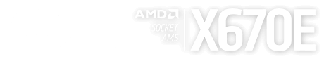 RYZEN AMD, AMD SOCKET AMS X670E logos
