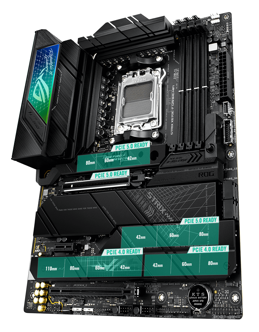 PCIe 5.0 M.2 and expansion slot layout