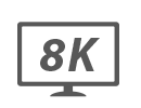 DisplayPort™ 1.4 支援 8K 超高清輸出圖標