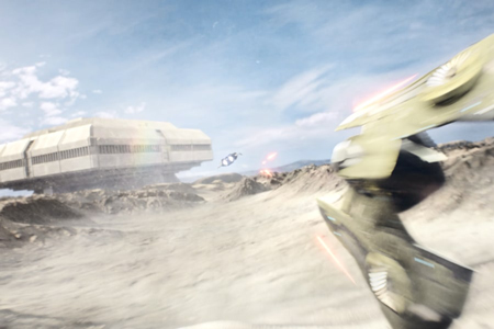 Screenshot met GameVisual Racing-modus AAN