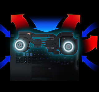 The image shows that how the airflow is working in ROG Strix G.
