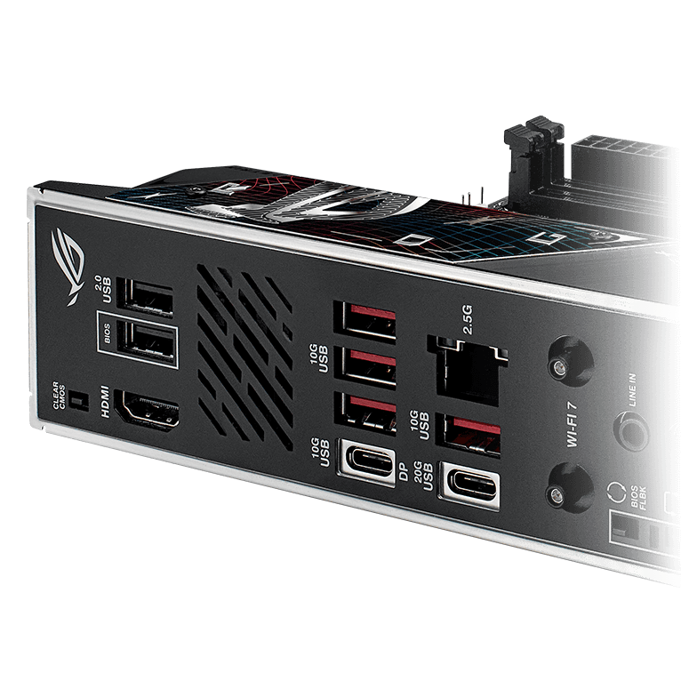 The Strix B850-I features DUAL USB4® PORTS