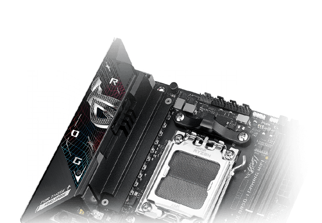 Strix B850-I VRM cooling design layout