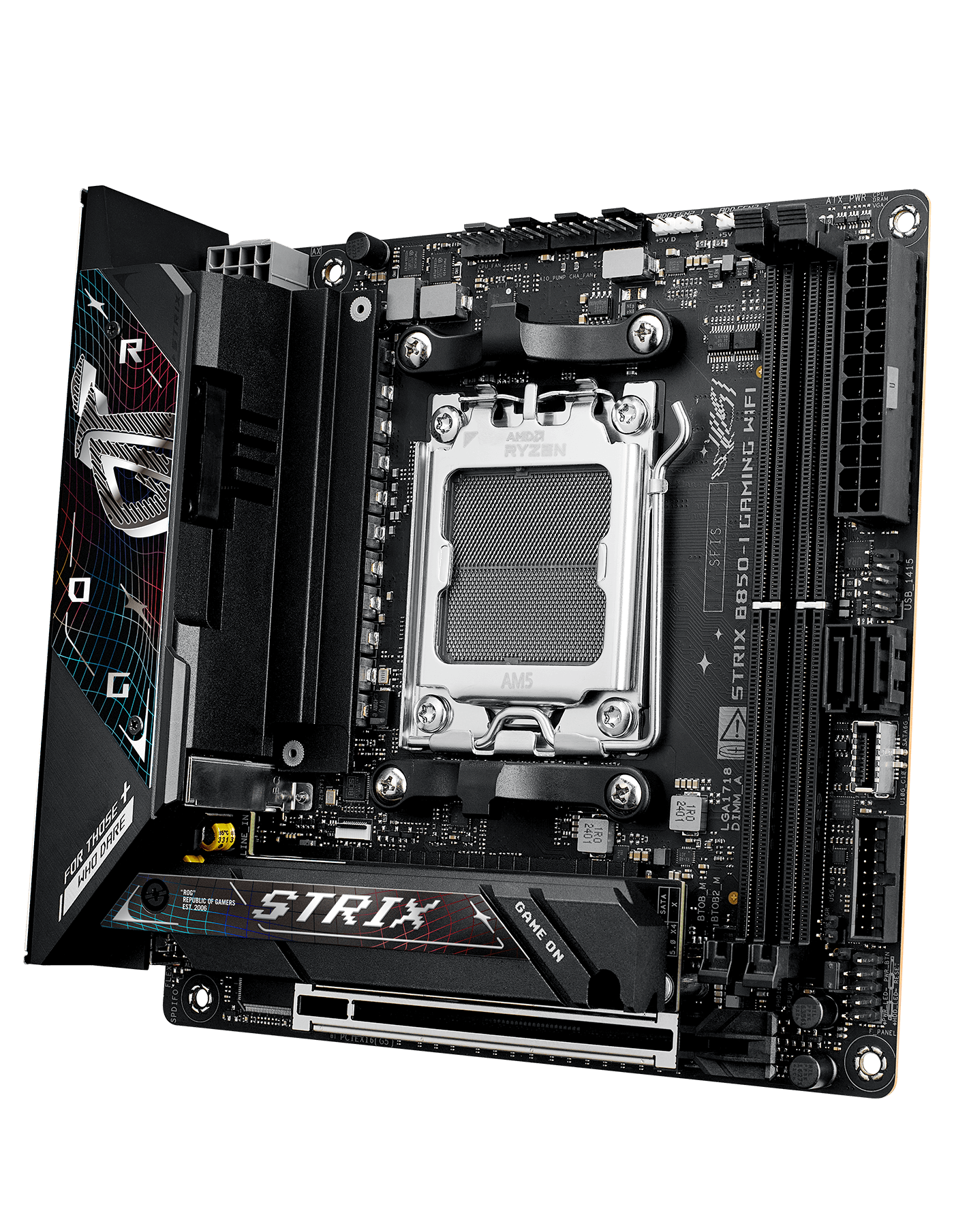 The ROG Strix B850-I is ready to launch into lightspeed.