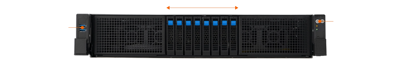This is a line graph that helps people understand the locations of the key components on this server.