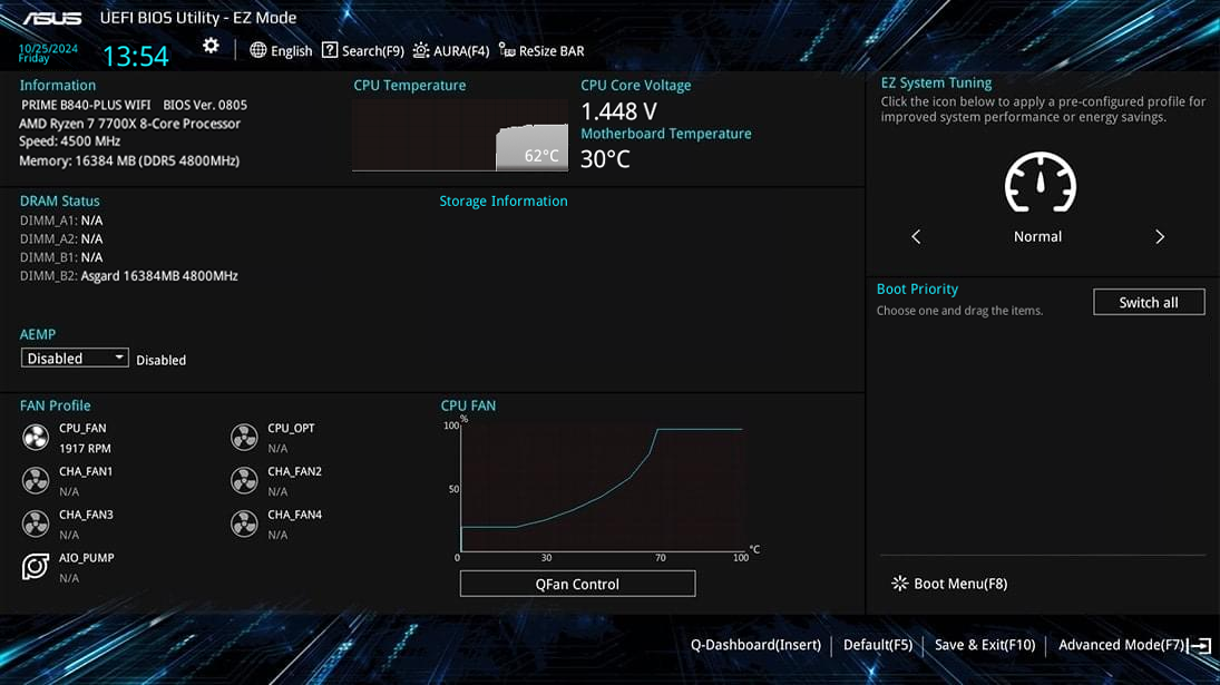 UEFI BIOS EZ mode UI.