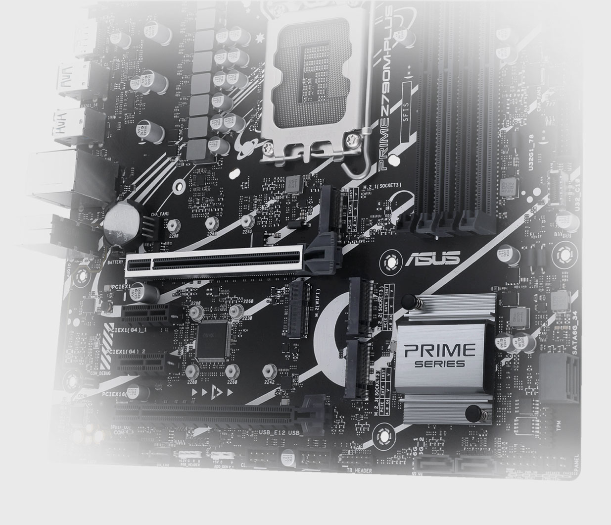The PRIME Z790M-PLUS D4 motherboard supports three M.2 slots.