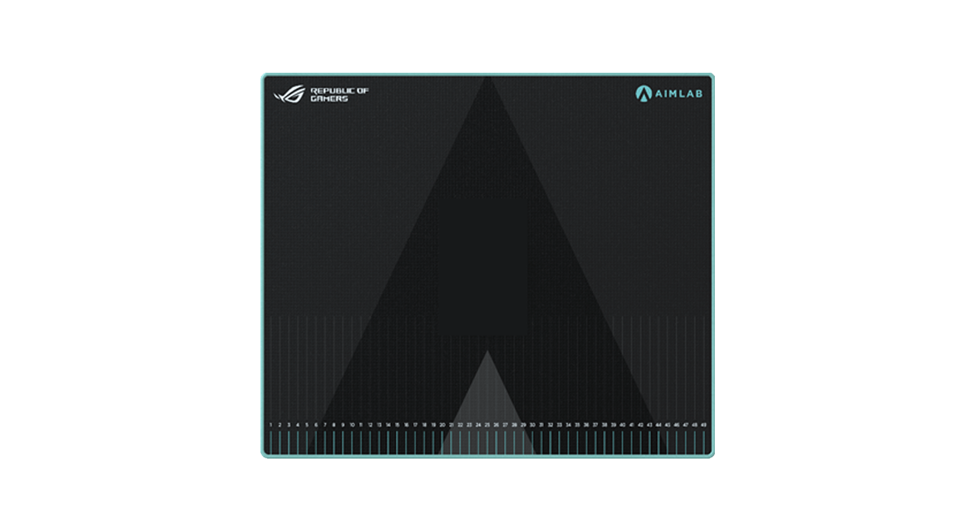 The ROG Hone Ace Aim Lab Edition mouse pad, with a width of 508 mm and a height of 480 mm