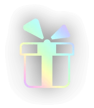A gift icon asking the participants to like and comment on the announcement post on IG for a chance to win an OMNI figurine as a gift.