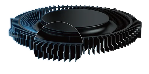 Arc Flow Fans™ move more air with less noise
