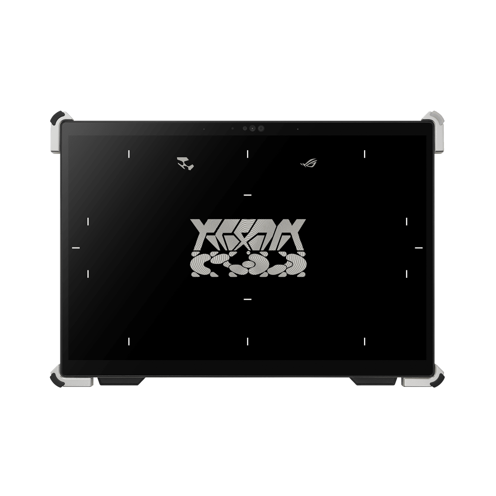 A front view of the Flow Z13-ACRNM RMT02 screen with the Z13-ACRNM RMT02 wallpaper visible on screen.