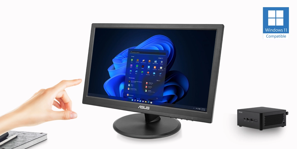 ASUS VT169HE monitor offers exceptional compatibility and reliability when used with the Windows 10 operating system