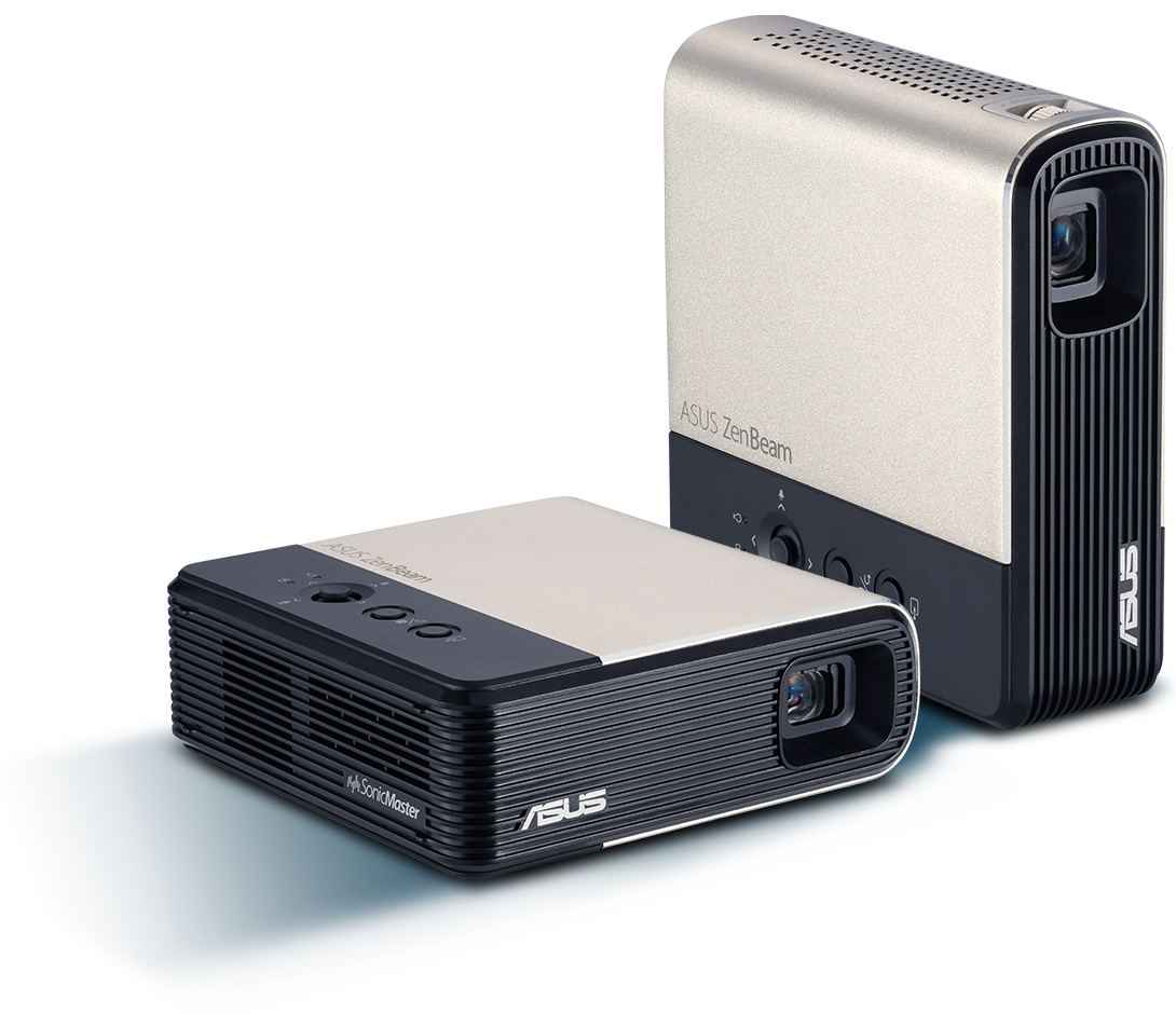 Le ASUS ZenBeam E2 pèse seulement 410 grammes, dimensions ultra-compactes de 110 x 37 x 107 mm.