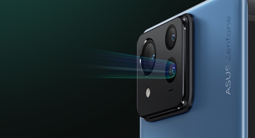 Et nærbilde av Zenfone 11 Ultras kameramodul.