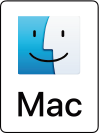 Mac-logo: Dit scherm werkt met MacOS