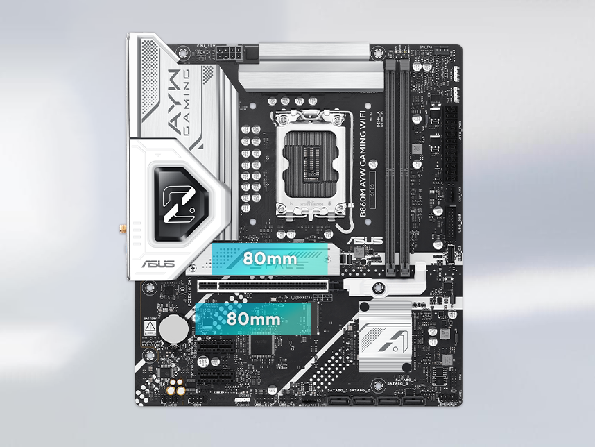 Graphic depicting different M.2 slots on a motherboard. 