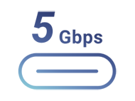 USB 5Gbps Type-C icon
