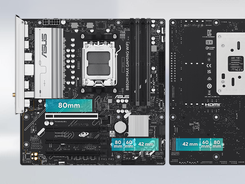 Graphic depicting different M.2 slots on a motherboard.