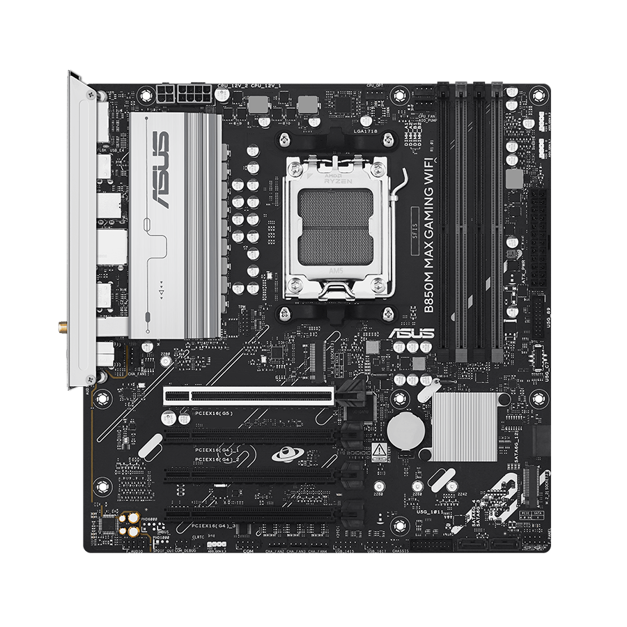 B850M MAX GAMING WIFI front view.