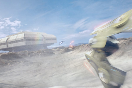Screenshot met GameVisual Racing-modus UIT
