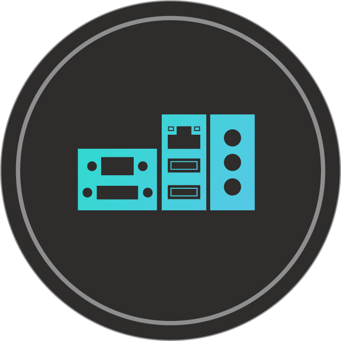 Stainless-steel back I/O icon​