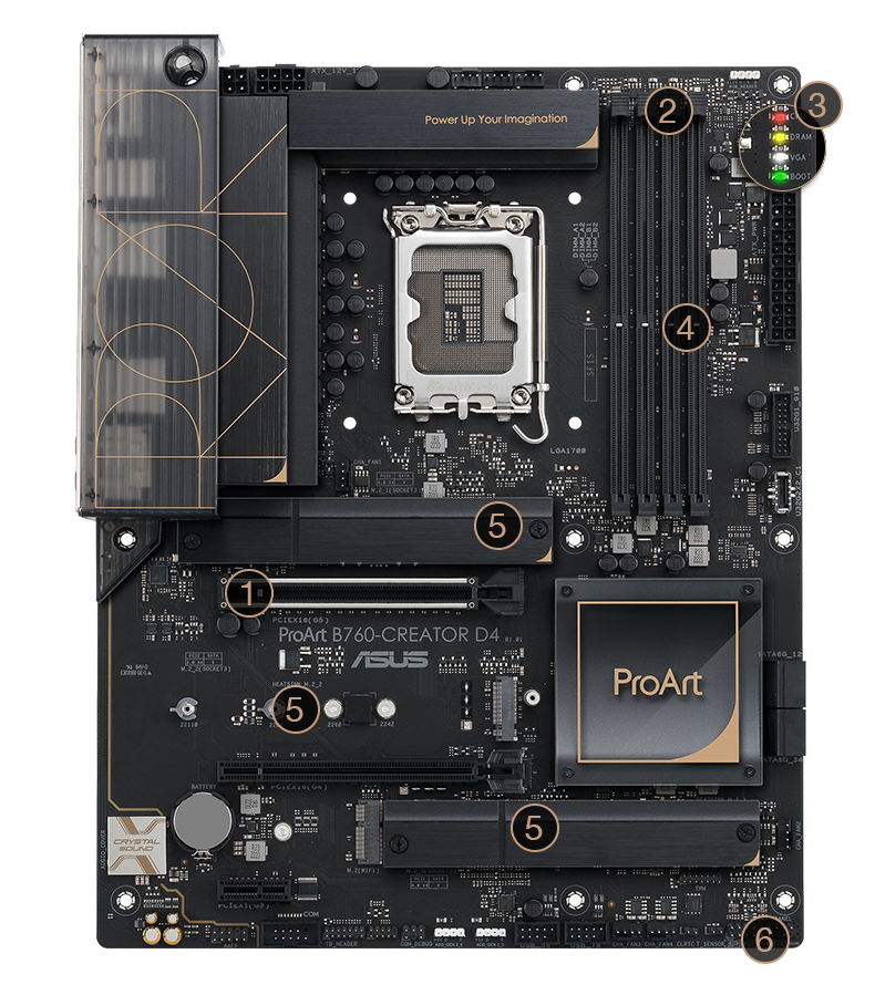 DIY-friendly features of the ProArt B760-Creator D4 motherboard