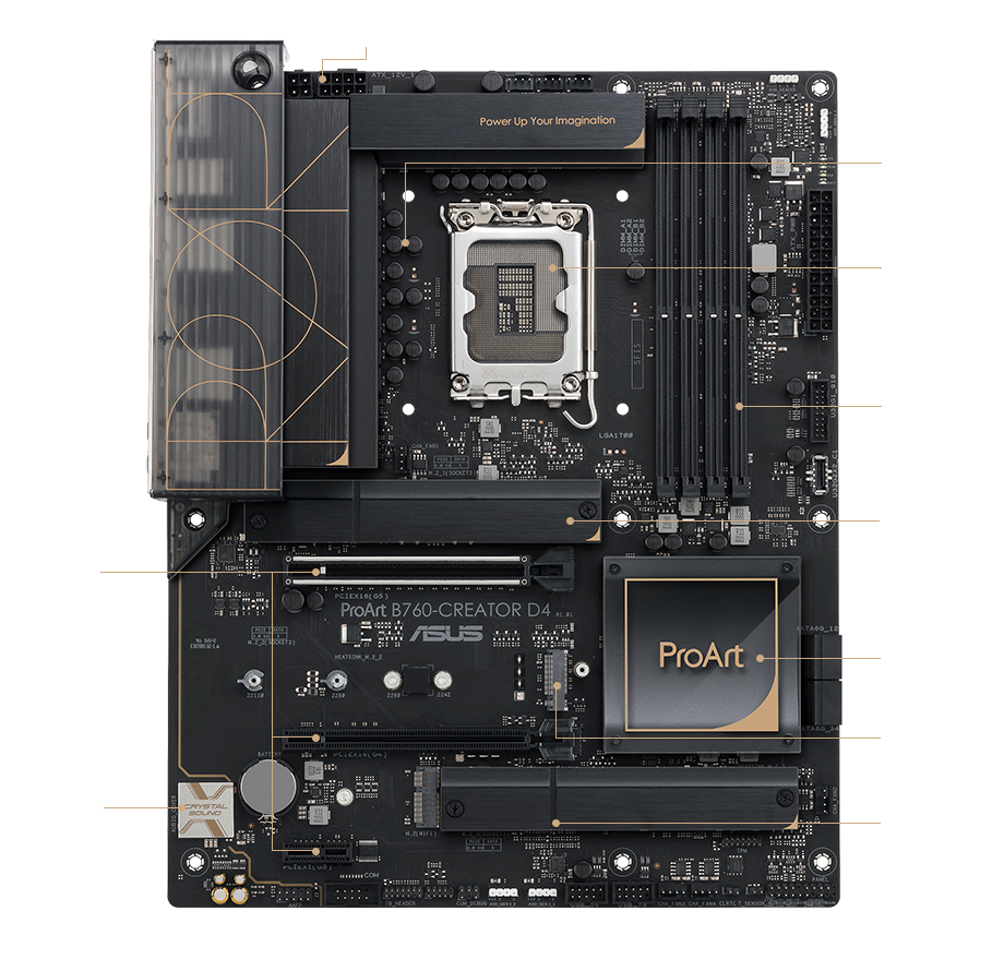 ProArt B760-Creator D4 motherboard performance features
