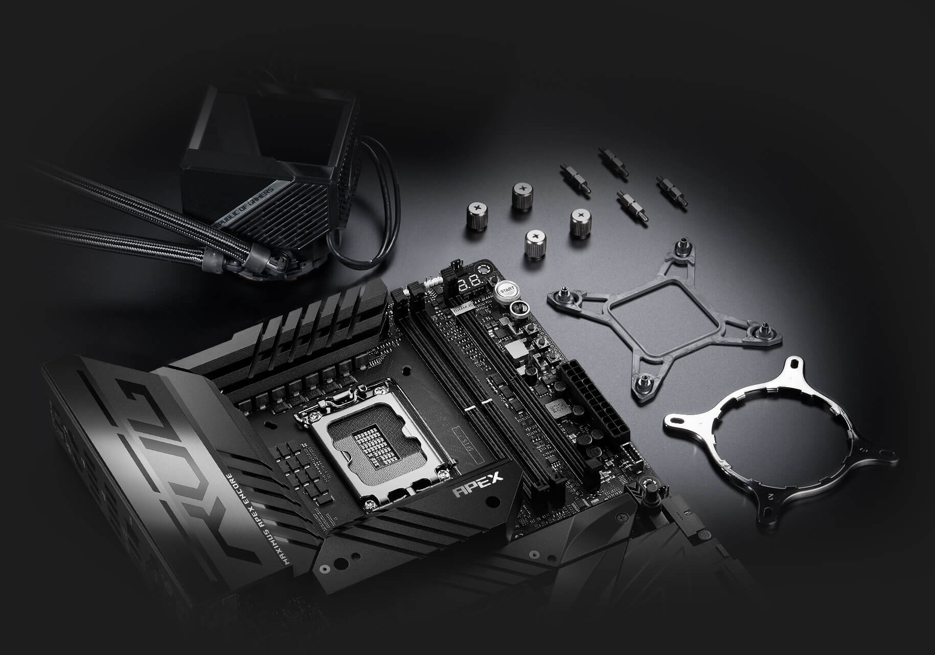 The ROG Maximus Z790 Apex Encore is compatible with all ASUS AIO coolers.