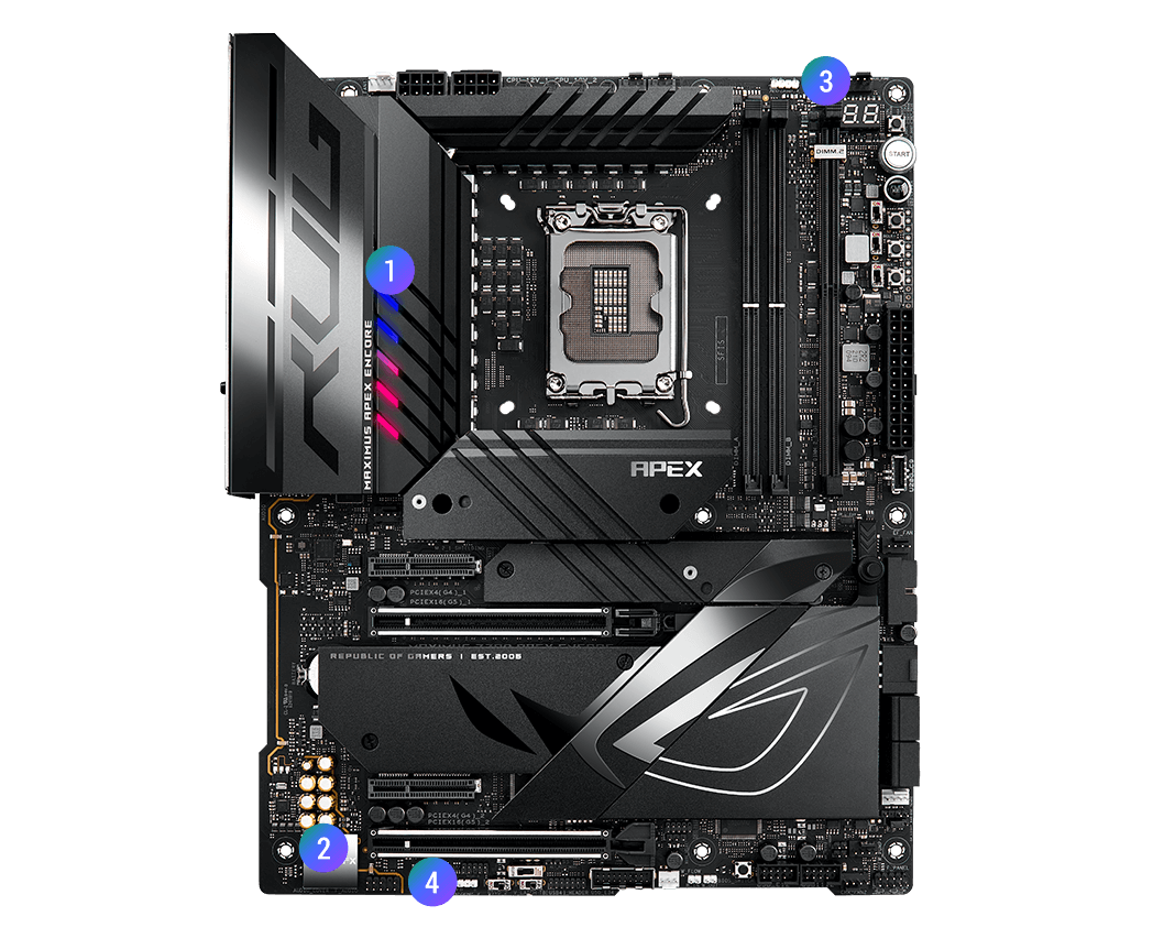 Gaming immersion specs of the ROG Maximus Z790 Apex Encore