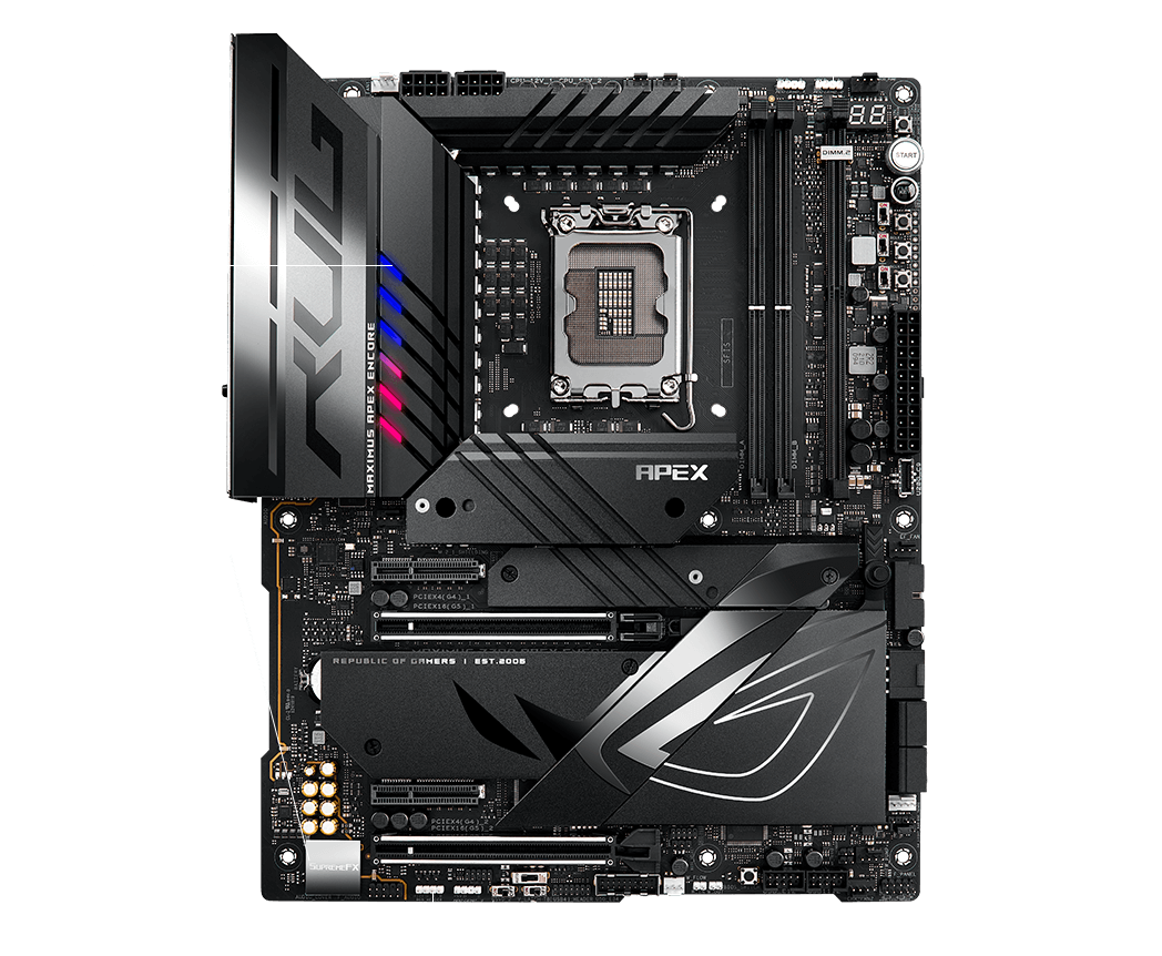 Especificações de Envolvência Gaming da ROG Maximus Z790 Apex