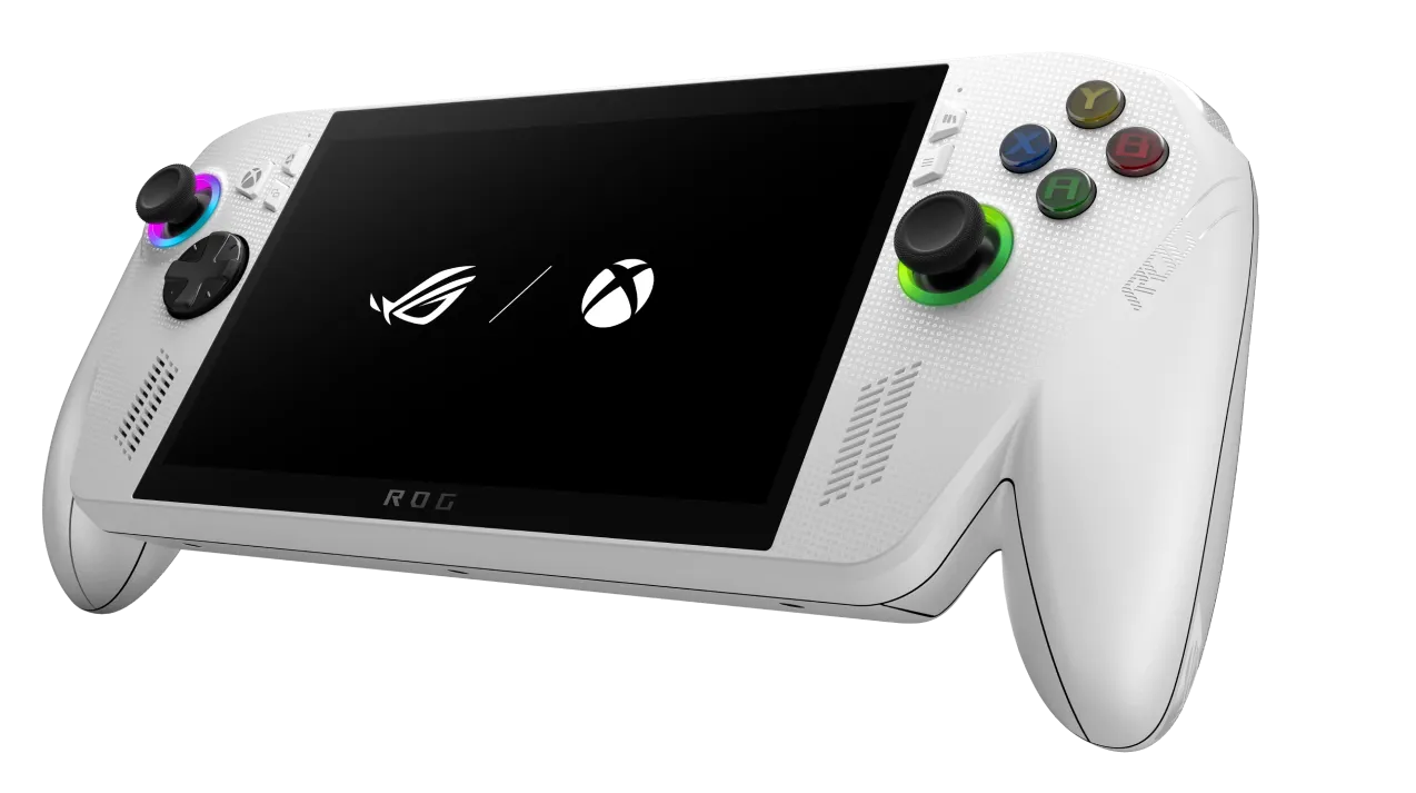 An ROG Xbox Ally, with the ROG and Xbox logos on screen.