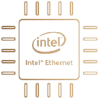 Intel tweemaal Ethernet pictogram