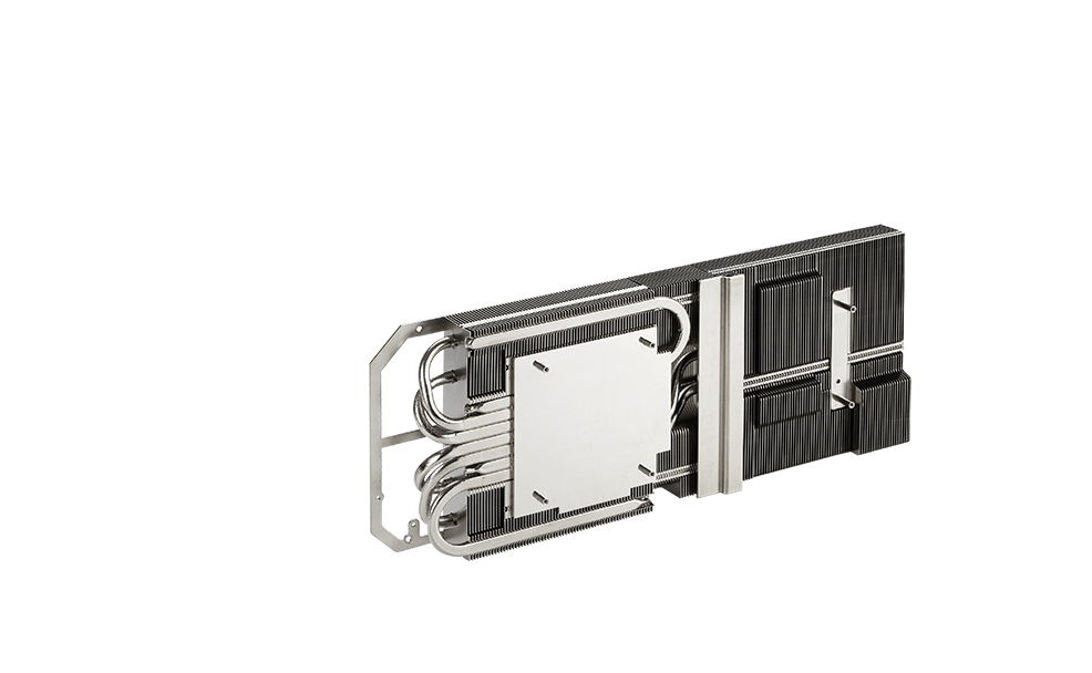 ROG STRIX RTX 3070 V2 WHITE OC EDITION exploded view showing card structure