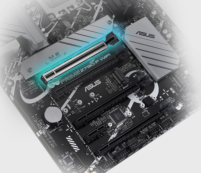 The PRIME Z790-P WIFI motherboard supports PCIe 5.0 slot.