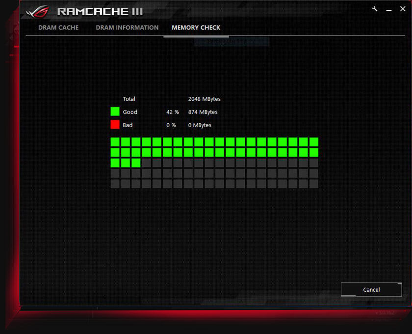 Gebruikersinterface van RamCache III