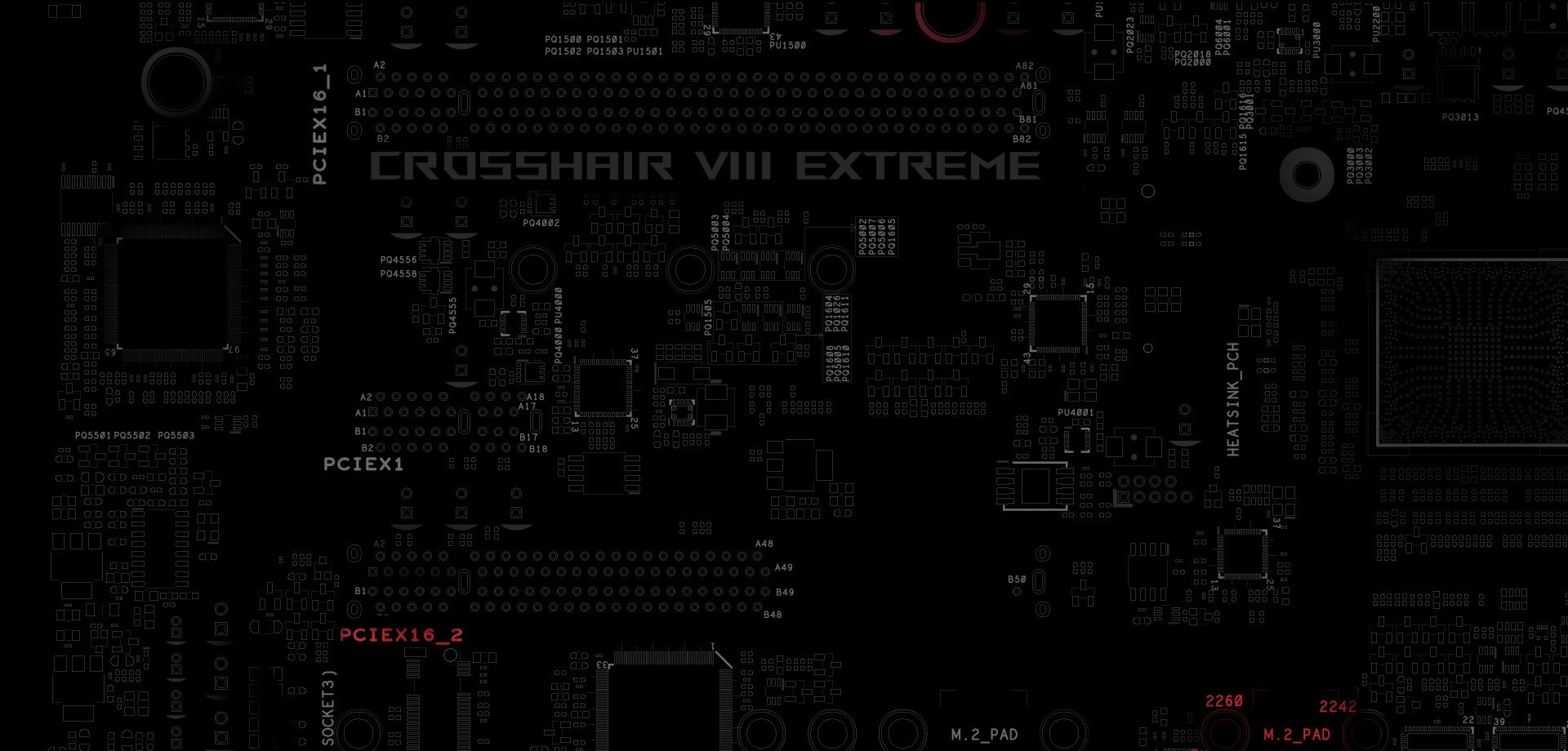 The PCB design of ROG Crosshair VIII Extreme