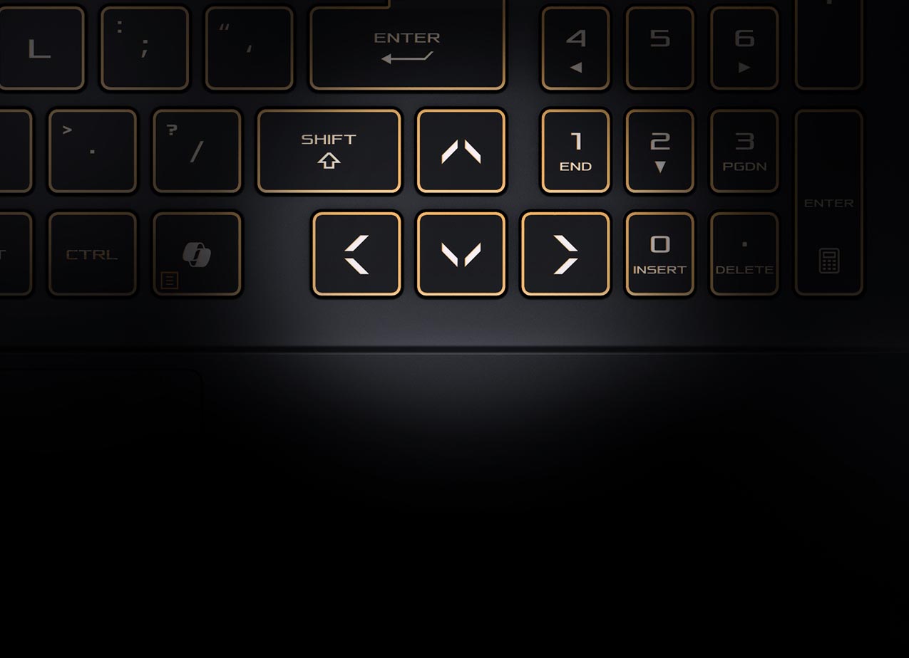 A close-up view of the bezel on the screen of the TUF Gaming F16, with emphasis on the webcam module.