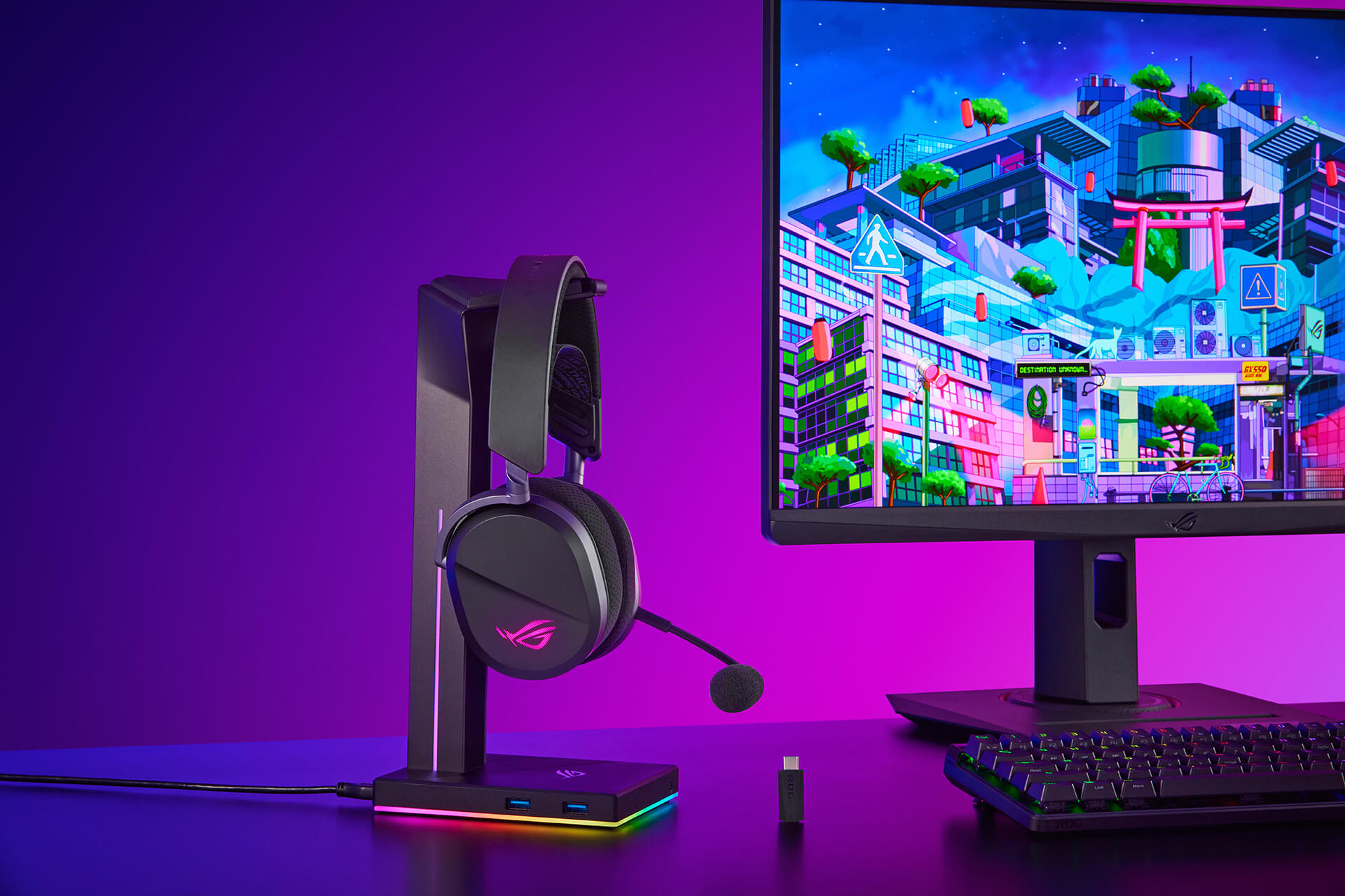 ROG Pelta Gaming Headset Tri mode ROG SpeedNova Wireless 2 4 GHz 