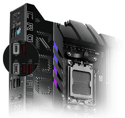 Two USB4® Type-C® Ports on ROG Crosshair X870E Apex