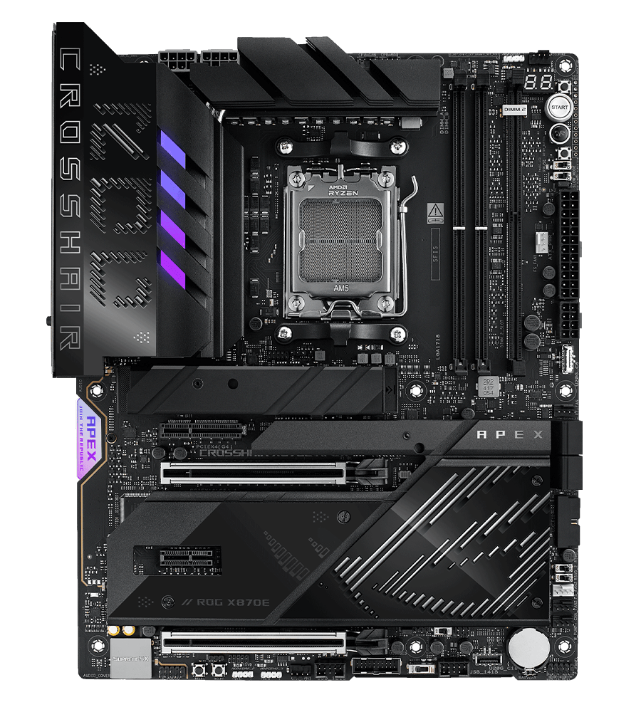 The thermal management on the ROG Crosshair X870E Apex