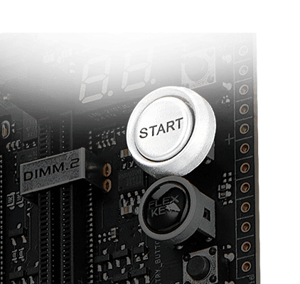 Start button on ROG Crosshair X870E Apex