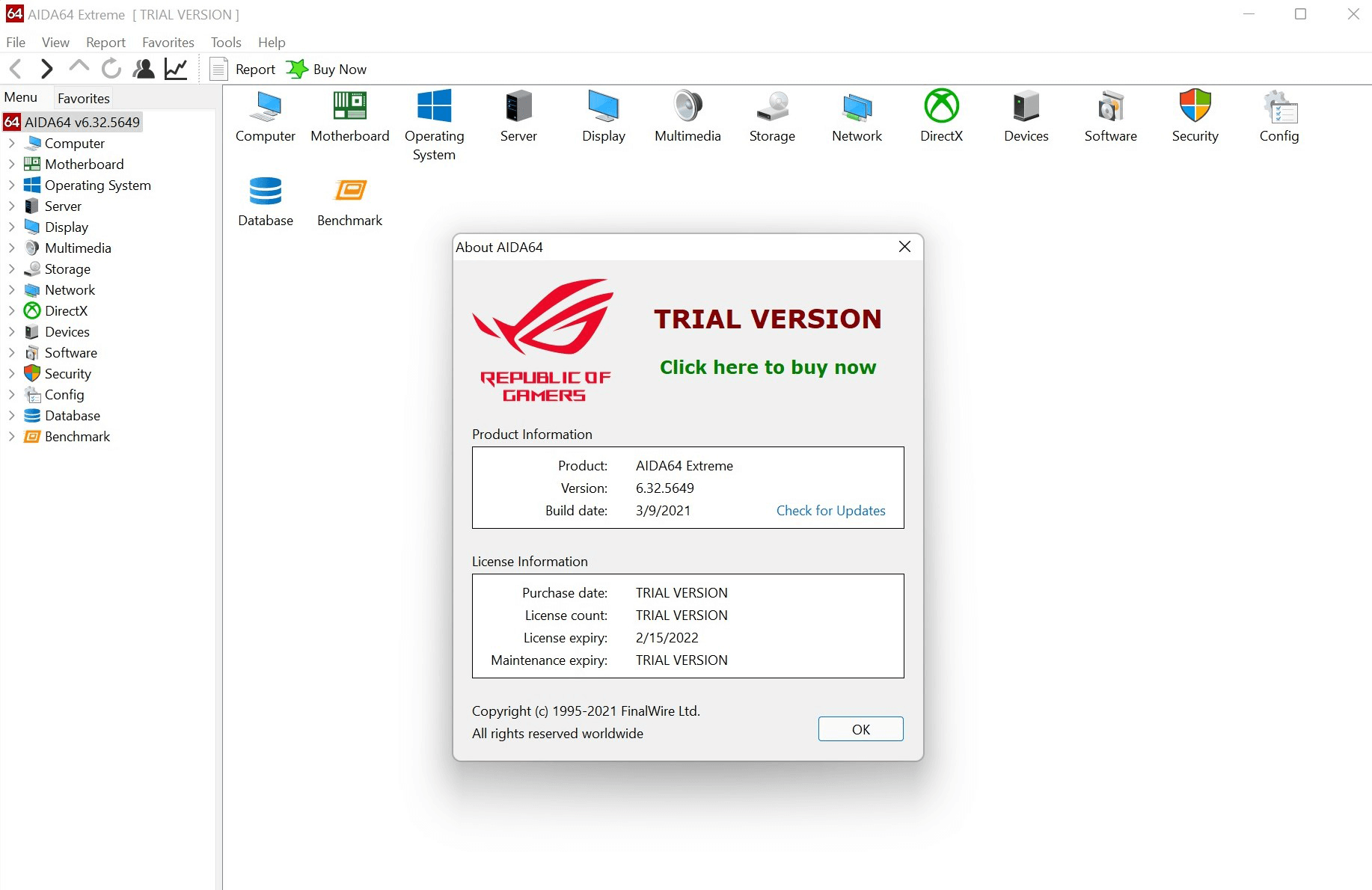 ROG Strix Z790-F comes with a free 60 day trial of AIDA64 Extreme