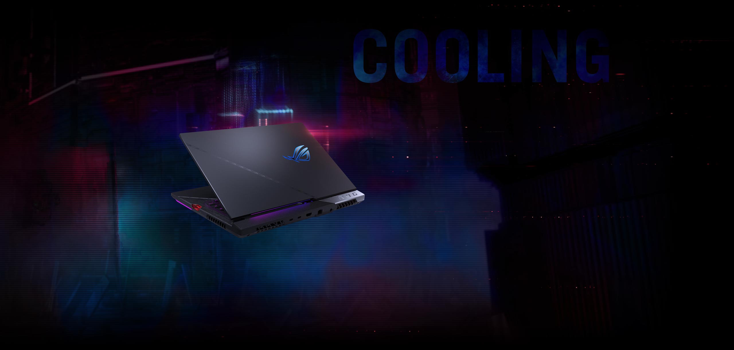The cooling animation of ROG STRIX SCAR 15