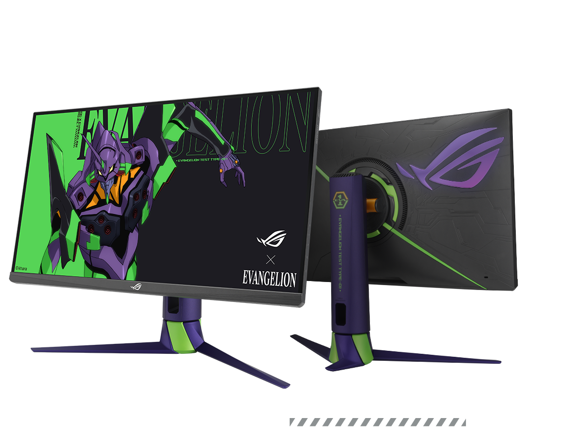 The image of ROG Strix XG27AQM-G EVA EDITIOIN front and back design