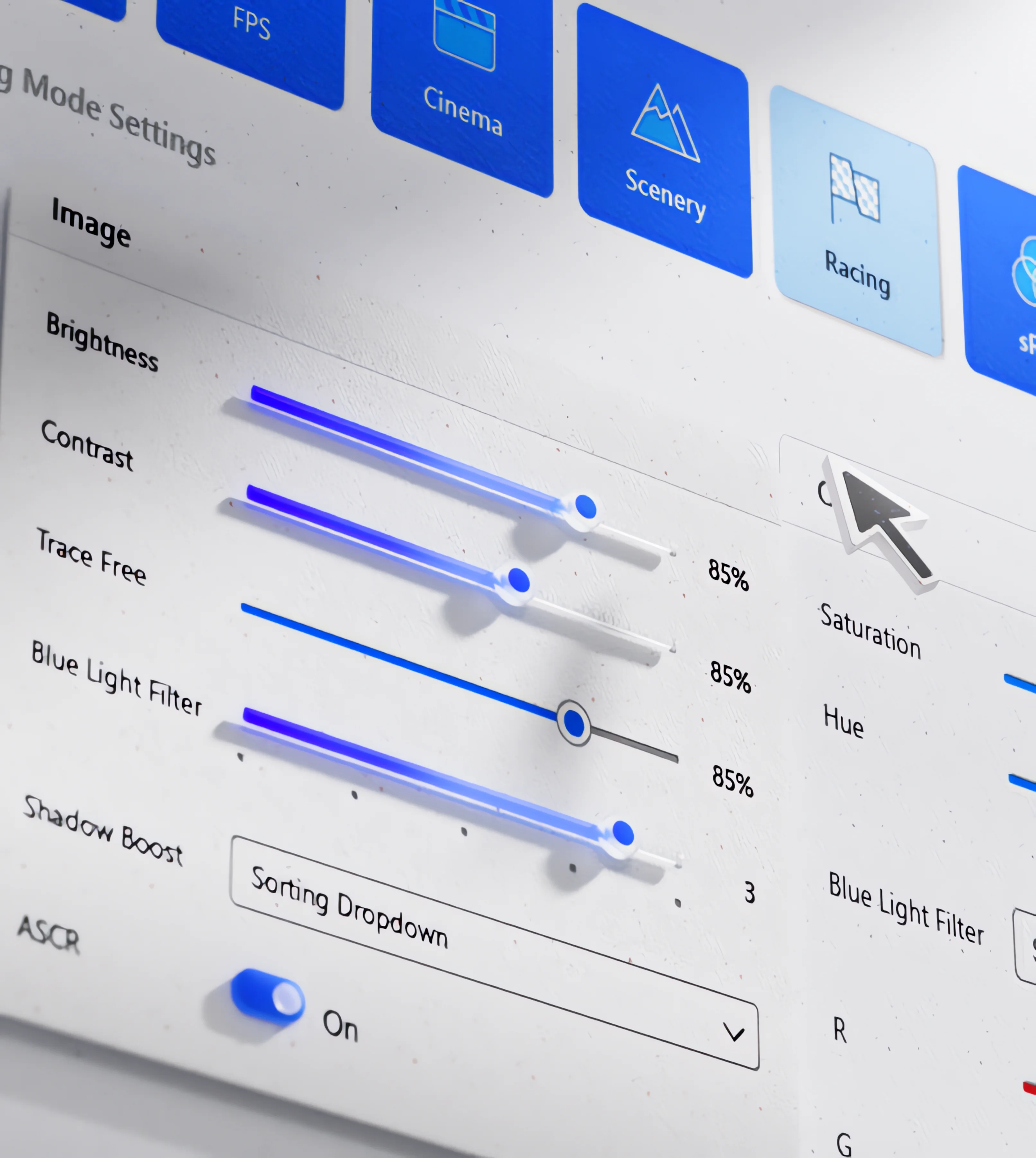 DisplayWidget Center UI