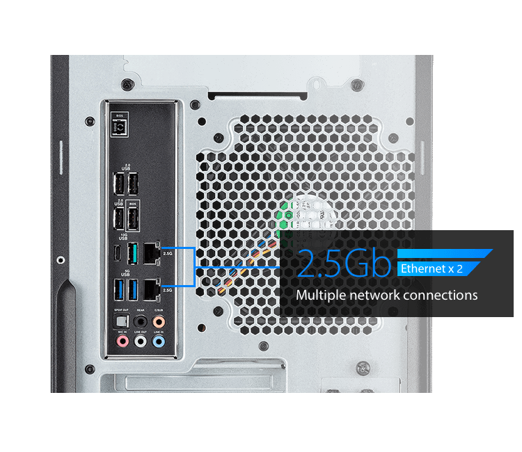 Highlight the dual ports of 2.5G ethernet