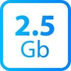 Display “2.5 Gb”