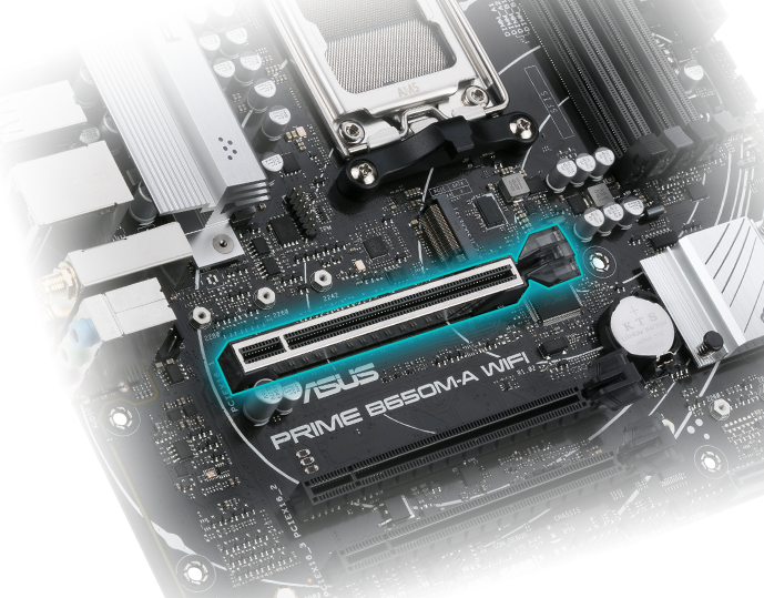 The PRIME motherboard features onboard WIFI 6.